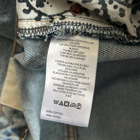 NWT We the Free/Free People Deep Trance Dropped Boyfriend Barrel Leg Jeans Sz 29 - Picture 7 of 11